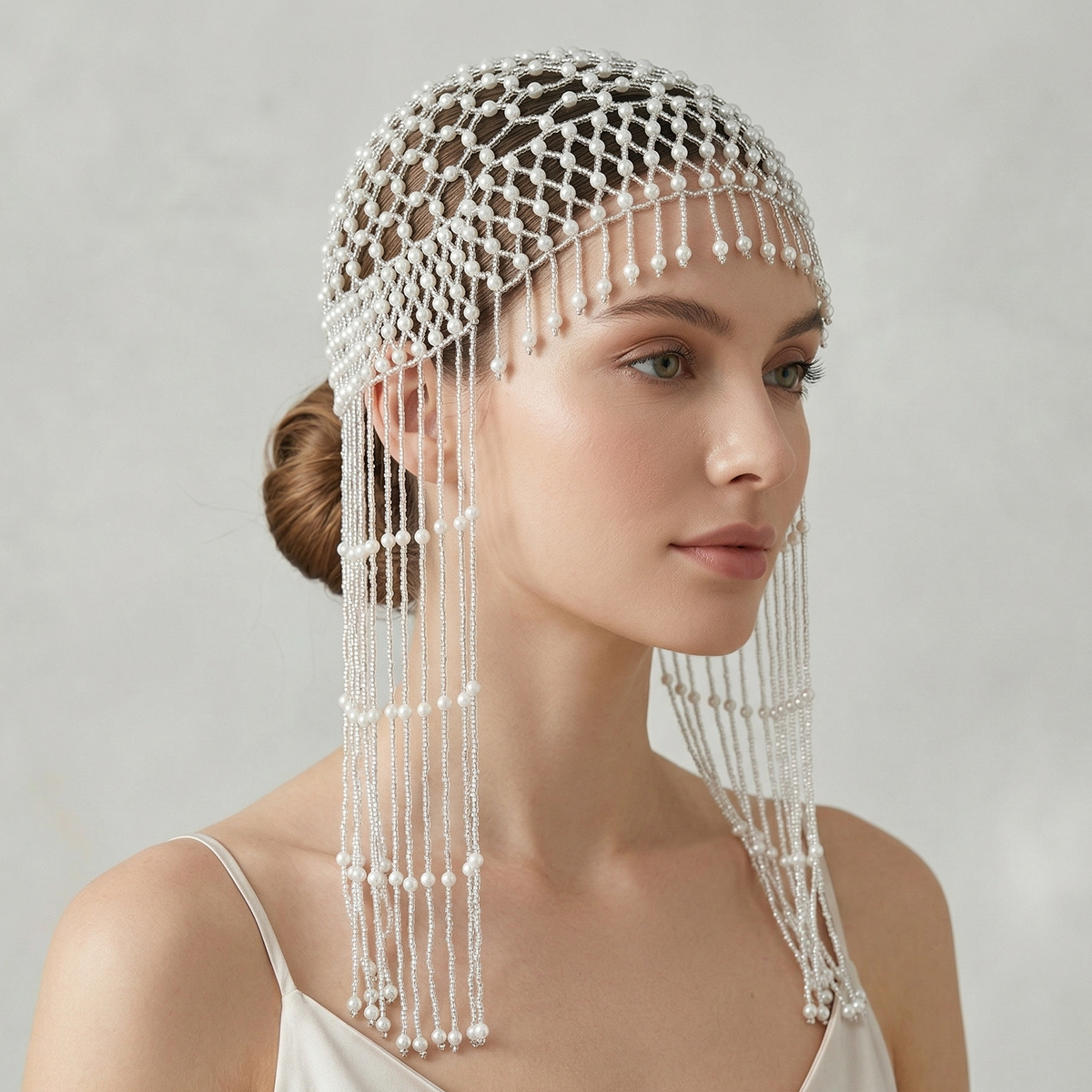 Young Women'S Accessories - Luxury Pearls Beaded Headwrap for Women
