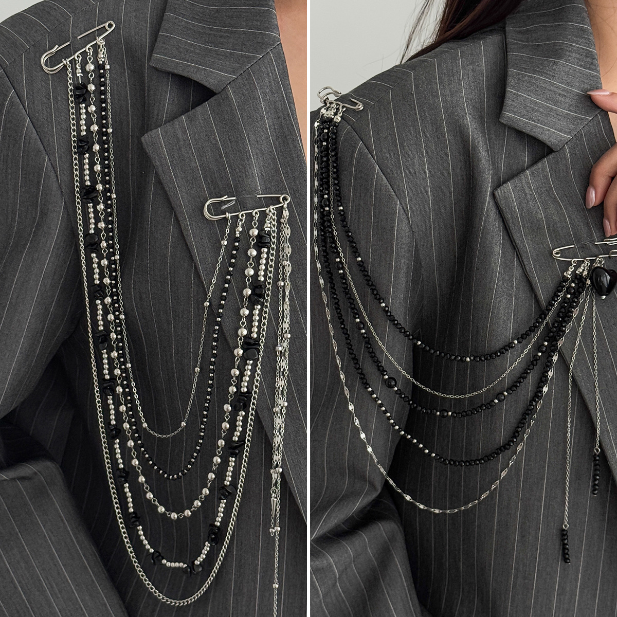 Women'S Accessories And Jewelry - Punk Hip Hop Long Crystal Brooch