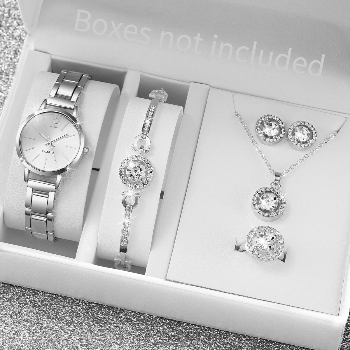 Women Accessories Gift Box - 6PCS/Set Women Watches Fashion Stainless Steel