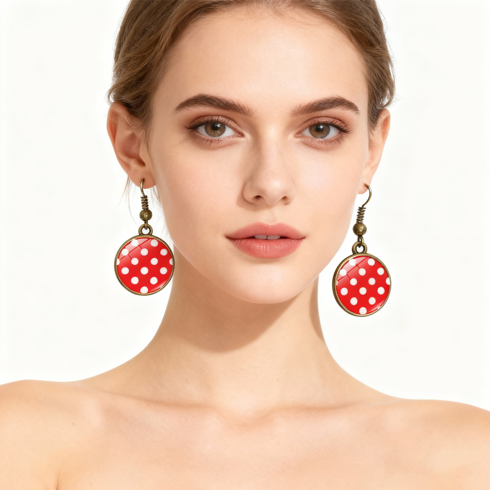 Women'S Accessories In The 1950S - PESENAR 1950s Style Red White Polka