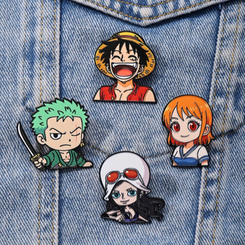 Women'S Accessories And Jewelry - Luffy Solon Robina Nami Anime Enamel