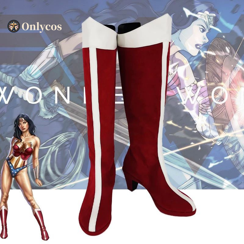 Women'S Anime Accessories - Wonder Cosplay Woman Shoes Halloween Party