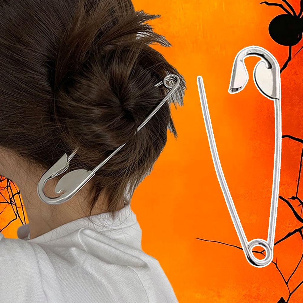 Hair Claw Clip Set - New Large Safety Pin Metal Hair