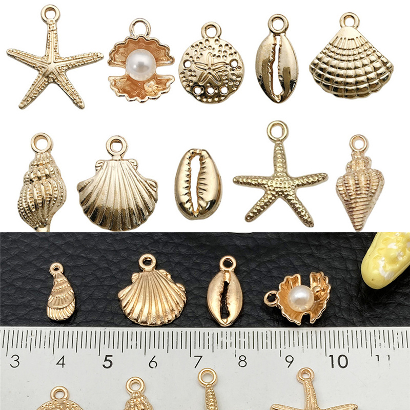 Women'S Key Accessories - 30pcs Metal Alloy Shell Starfish Beads