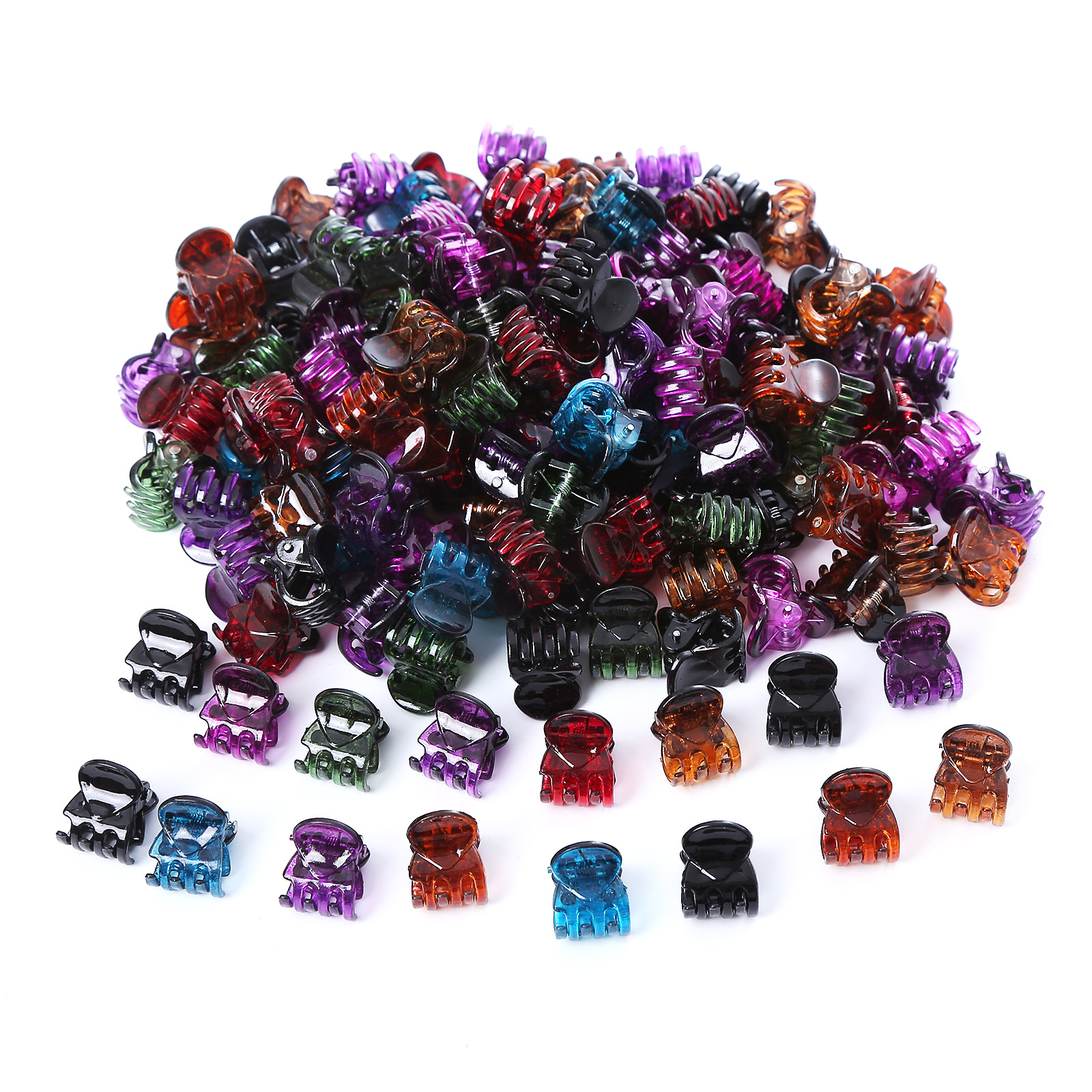 Hair Claw Clip Set - 1CM 100Pcs/Set Hair Claw Clips for