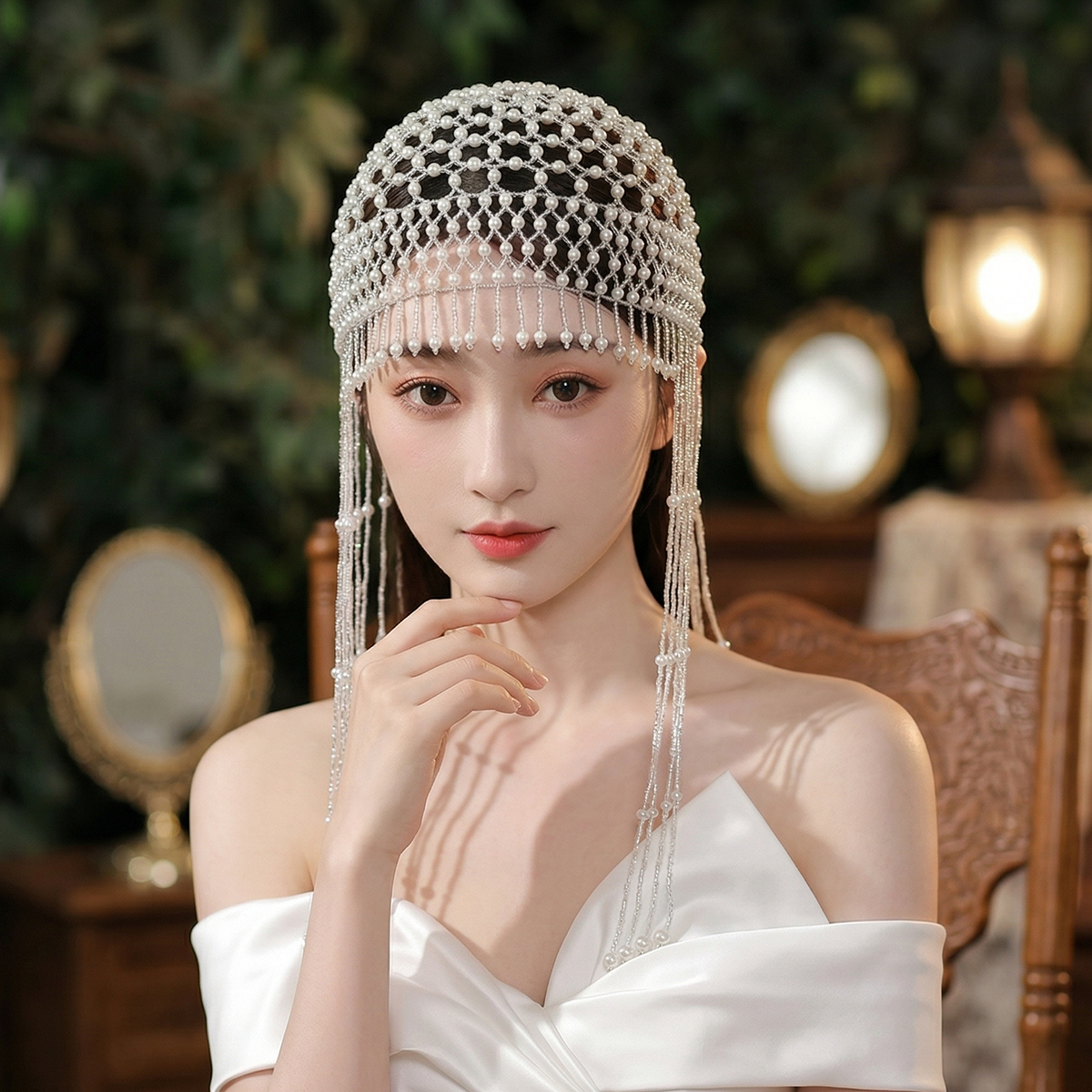 Luxury Pearls Beaded Headwrap  - Young Women'S Accessories recension och pris
