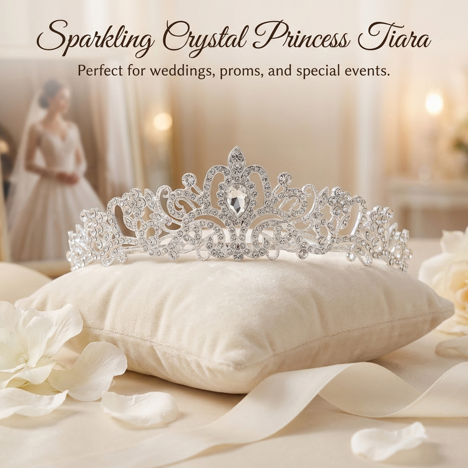 Elegant Bridal Crown Sparkly R - Women'S Accessories And Jewelry recension och pris