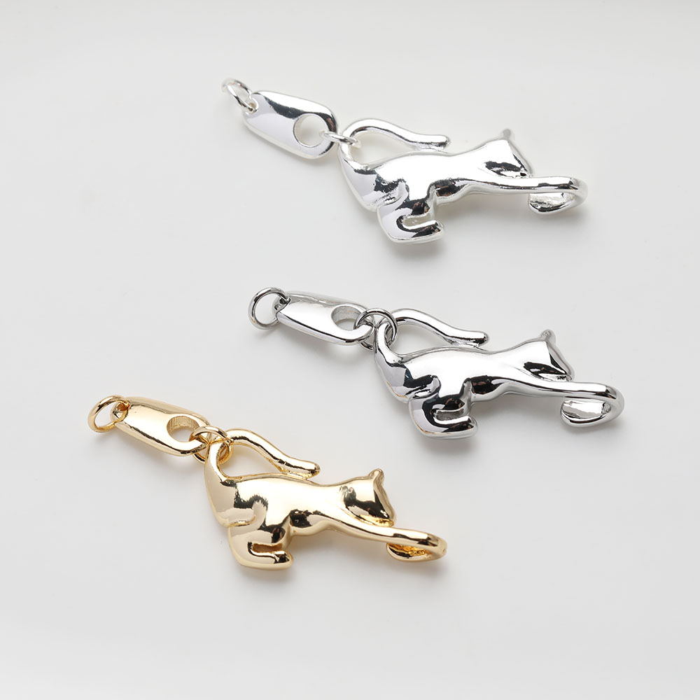 2PCS Dainty Animal Design Cat  - Charm Necklace Dainty recension och pris