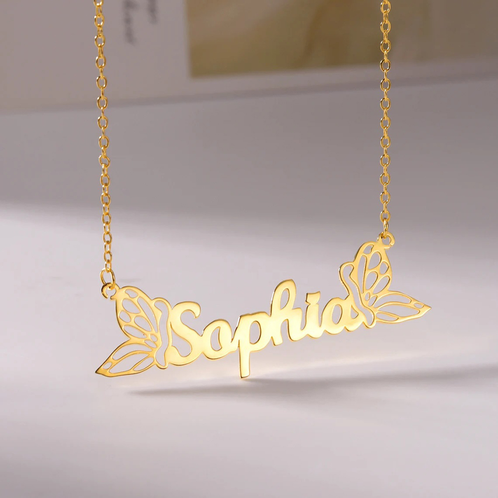 Sipuris Customized Butterfly N - Charm Necklace Dainty recension och pris