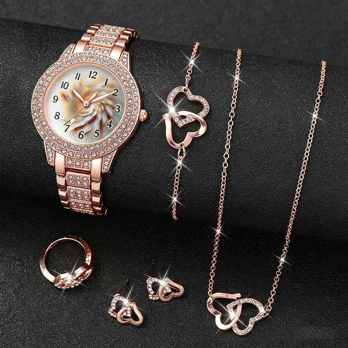 6PCS Luxury Rhinestone Women Q - Women Accessories Gift Box recension och pris