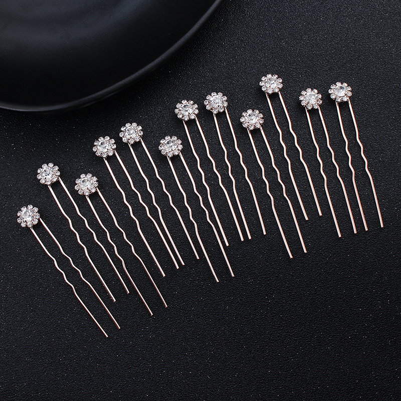12PK/Set Fashion Rhinestone Fl - Women Accessories Trendy recension och pris