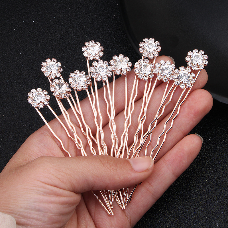 12PK/Set Fashion Rhinestone Fl - Women Accessories Trendy recension och pris