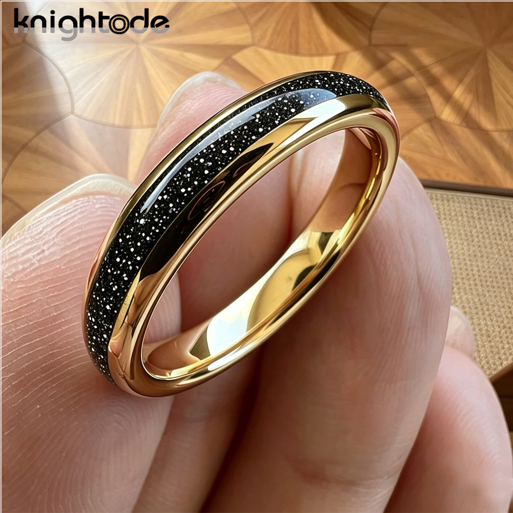 4mm Gold Silvery Rose Black Tu - Wrap Ring Gold recension och pris