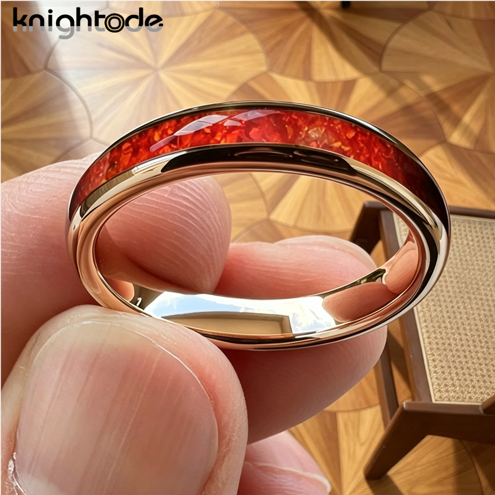 4mm Gold Silvery Rose Black Tu - Wrap Ring Gold recension och pris