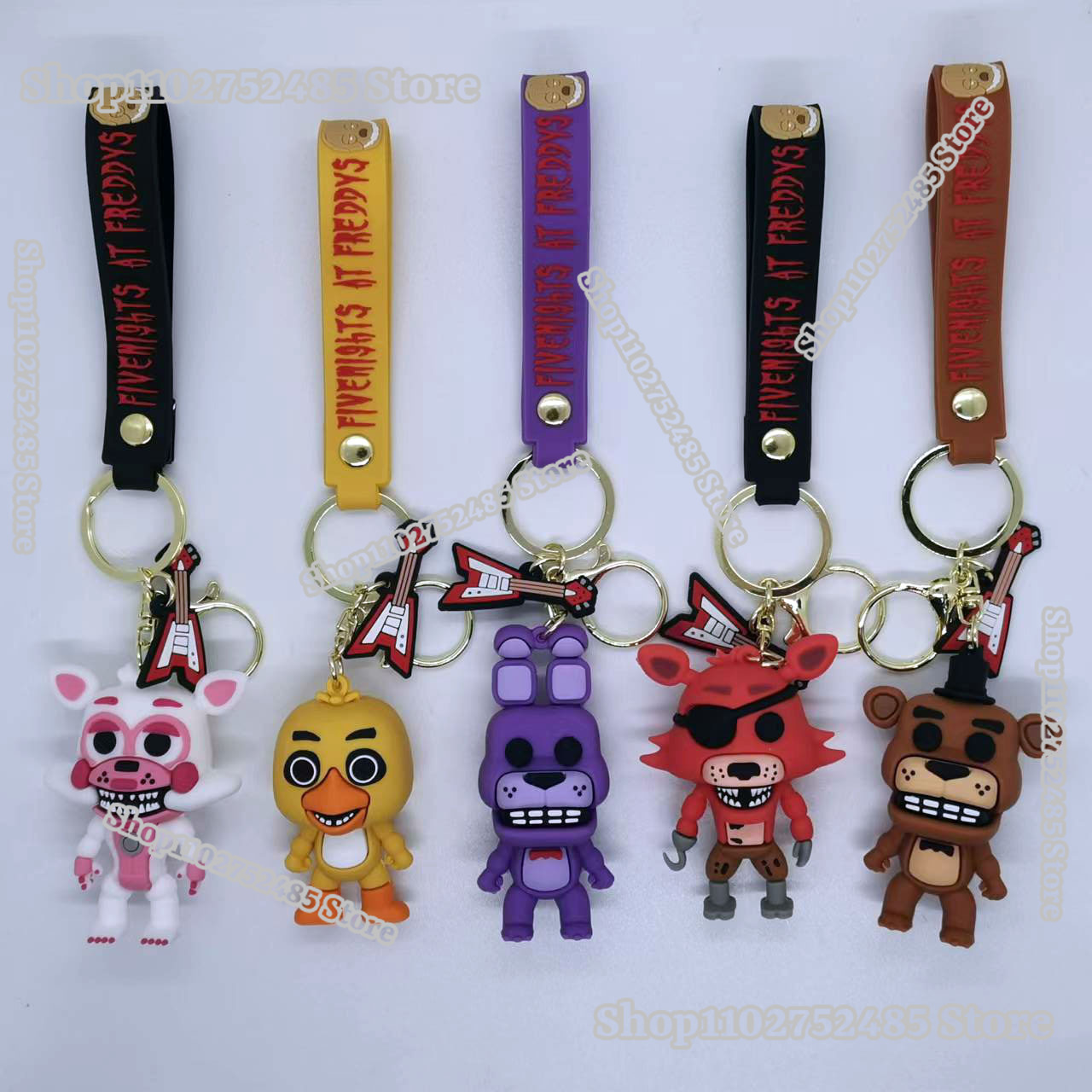5pcs Cartoon Anime FNAF Figure - Women'S Key Accessories recension och pris
