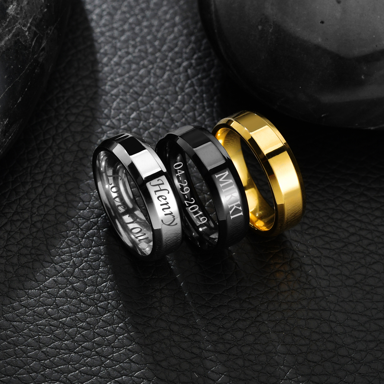 Atoztide 4/6/8mm Personalized  - Wrap Ring Gold recension och pris