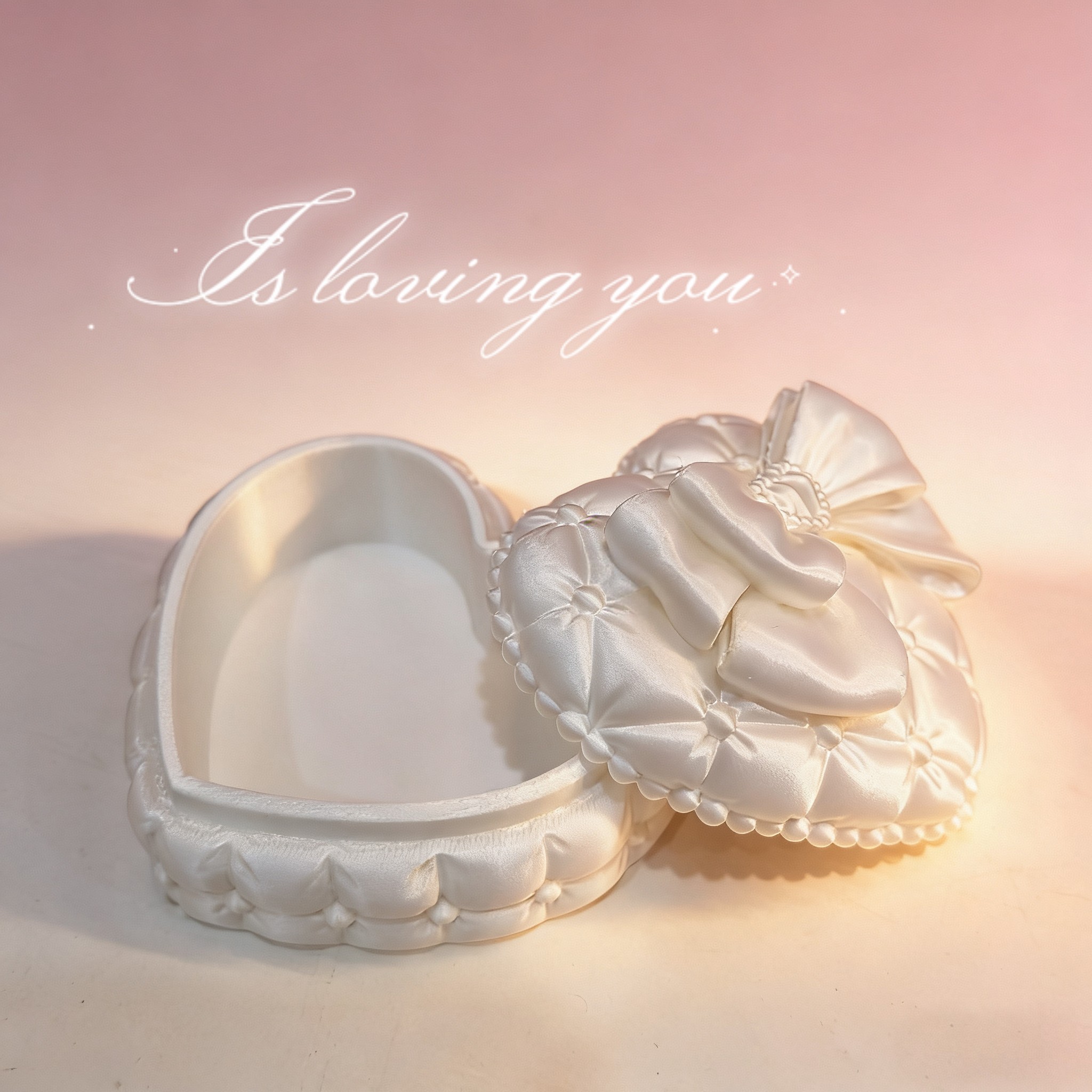 Silk Heart-Shaped Jewelry Box  - Women Accessories Gift Box recension och pris