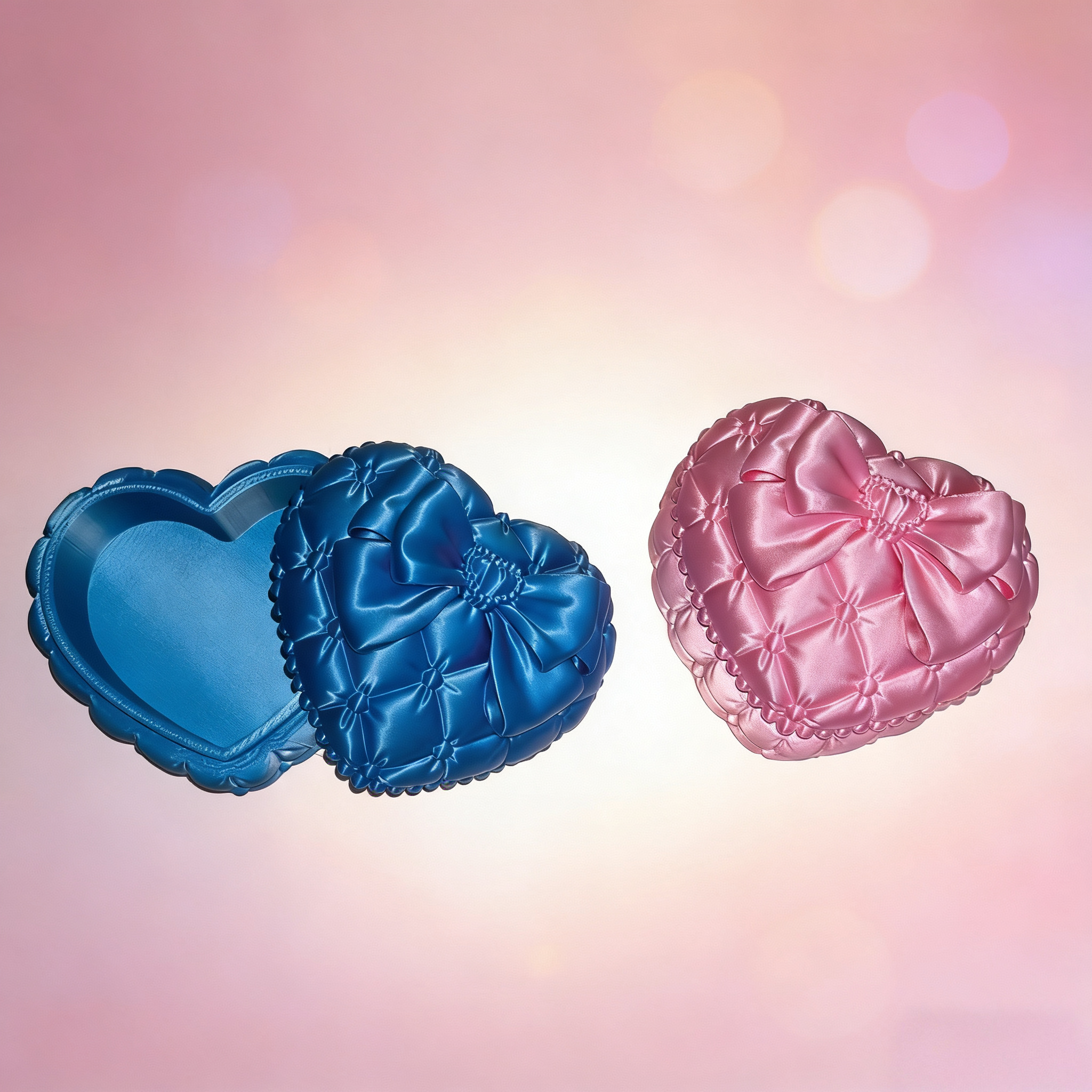 Silk Heart-Shaped Jewelry Box  - Women Accessories Gift Box recension och pris