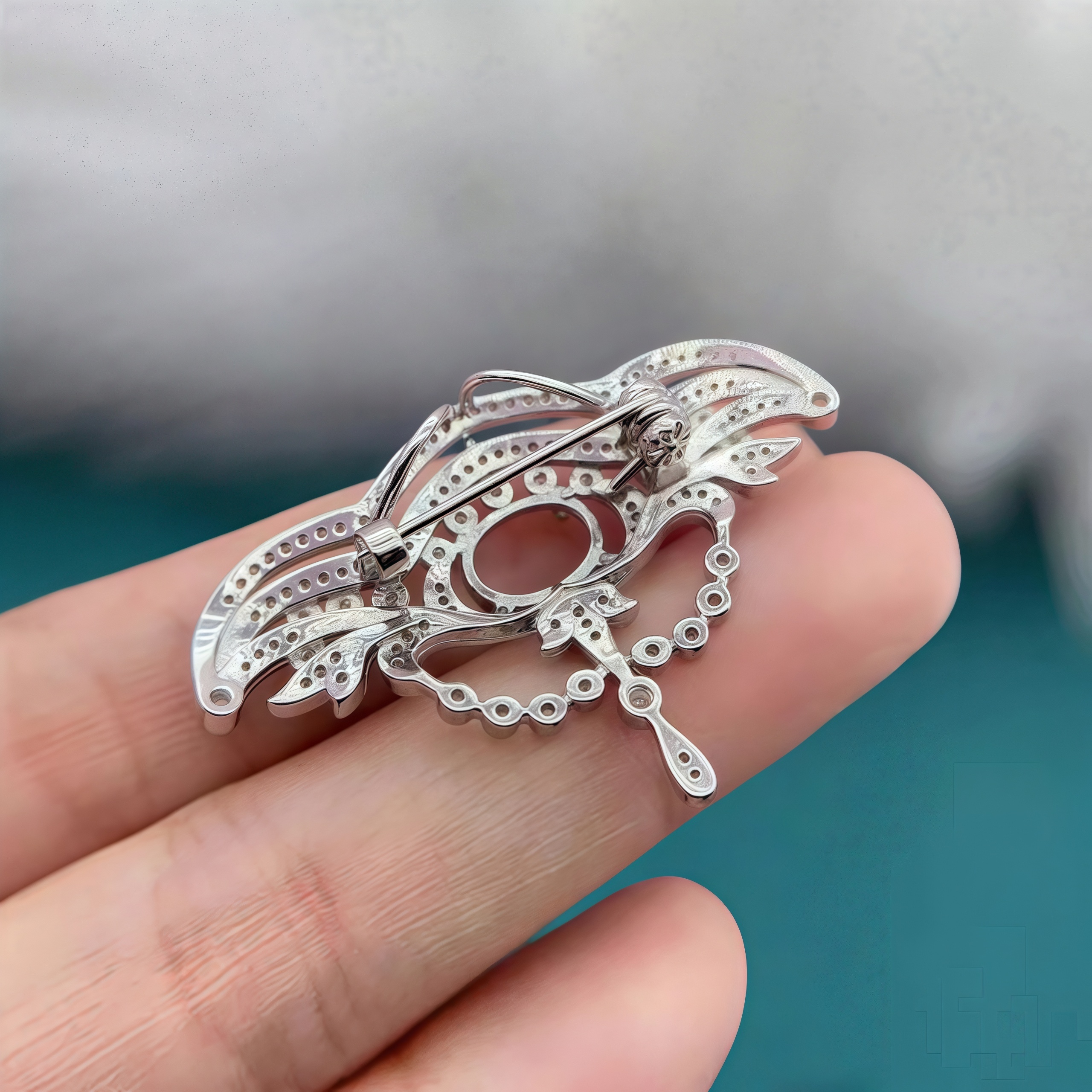 L S925 Sterling Silver Brooch  - Women Accessories Holder recension och pris