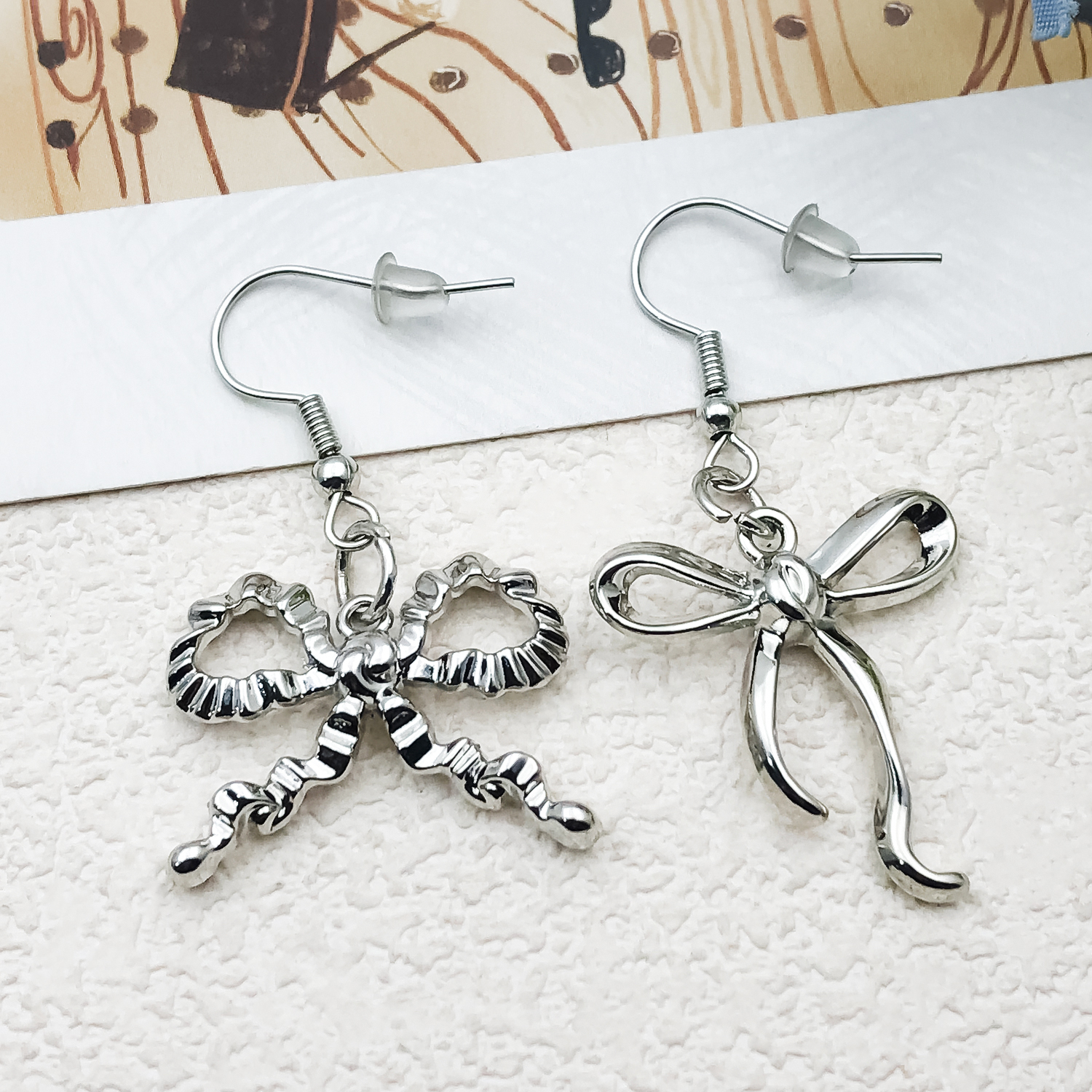 Pink Enameled Alloy Bow Charms - Charm Necklace Dainty recension och pris