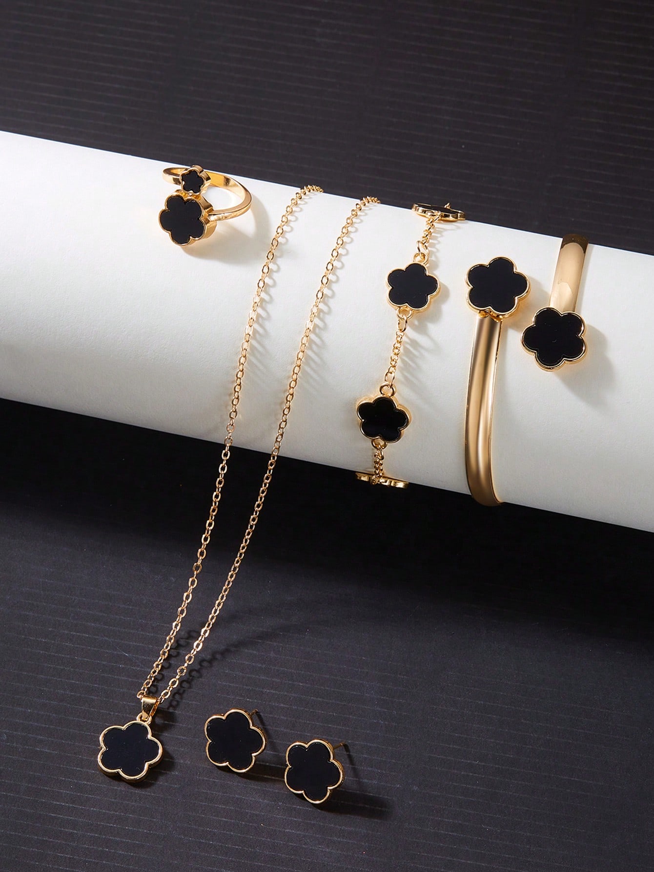 6Pcs Minimalist Four Leaf Clov - Women Accessories Combo Gift recension och pris