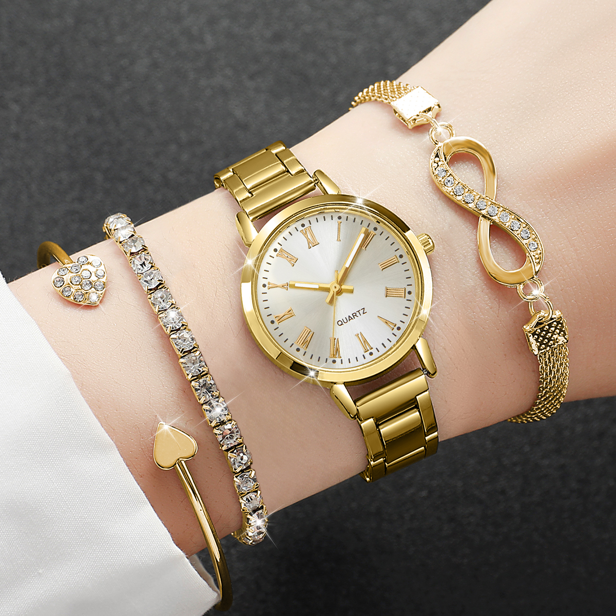 4PCS Fashion Women Watches Dia - Women Accessories Gift Box recension och pris