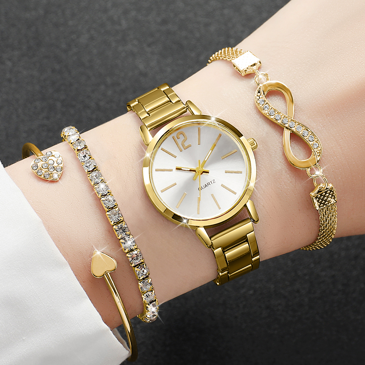 4PCS Fashion Women Watches Dia - Women Accessories Gift Box recension och pris