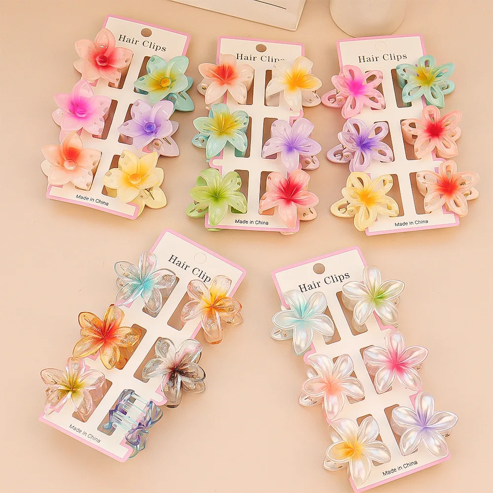 6Pcs Fashion Colorful Transpar - Hair Claw Clip Set recension och pris