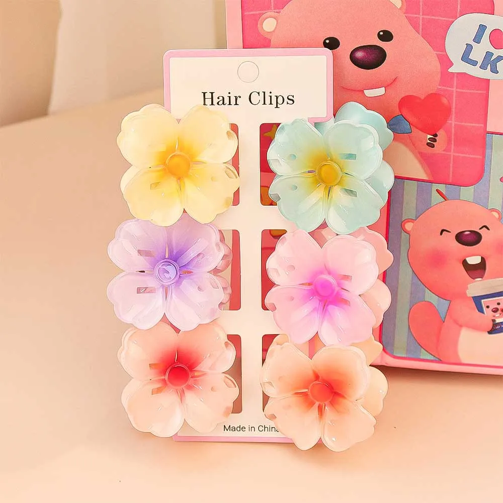 6Pcs Fashion Colorful Transpar - Hair Claw Clip Set recension och pris