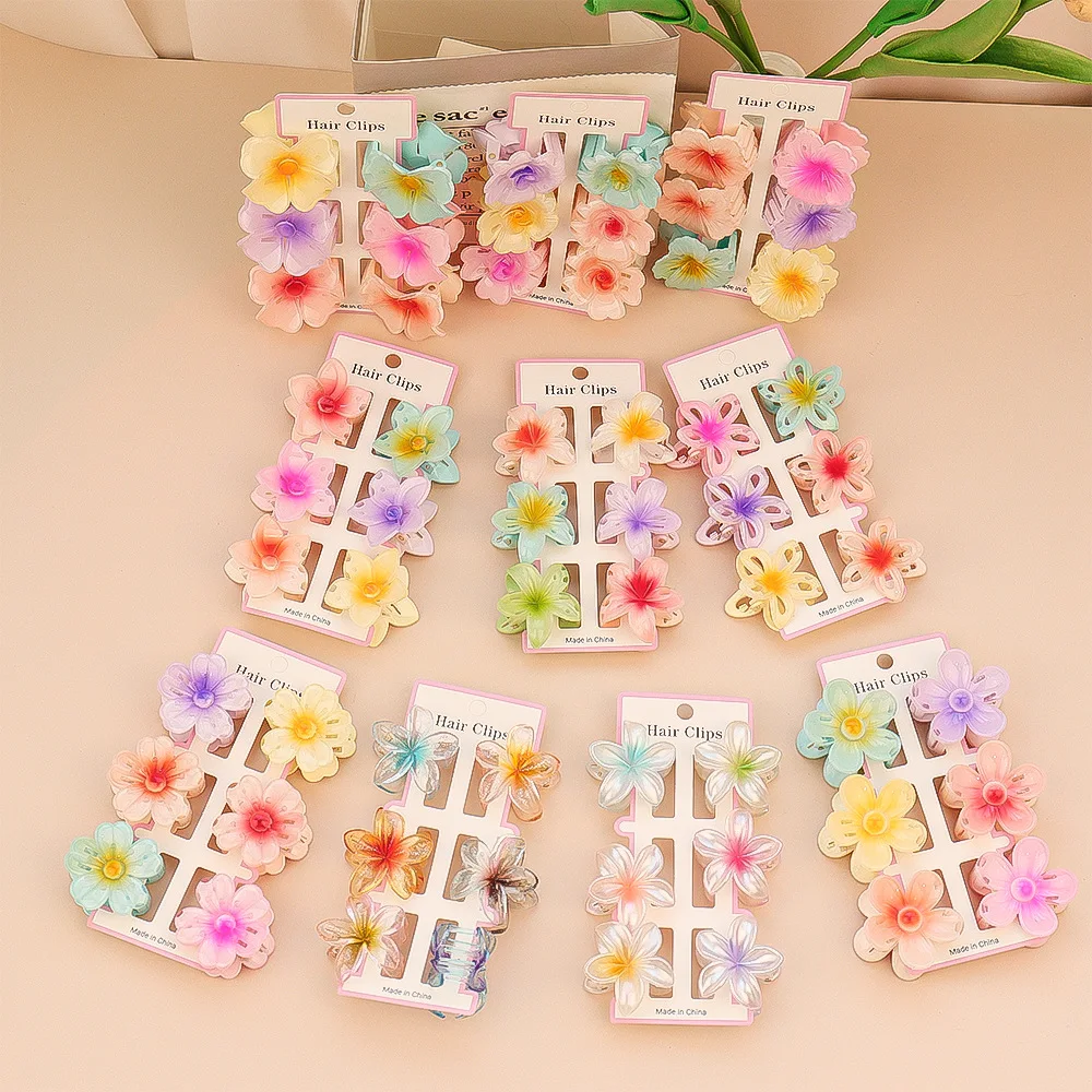 6Pcs Fashion Colorful Transpar - Hair Claw Clip Set recension och pris