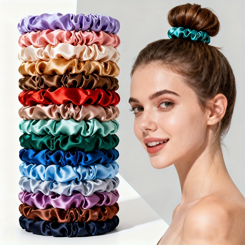 50pcs Satin Scrunchies, Elegan - Scrunchie Satin Set recension och pris