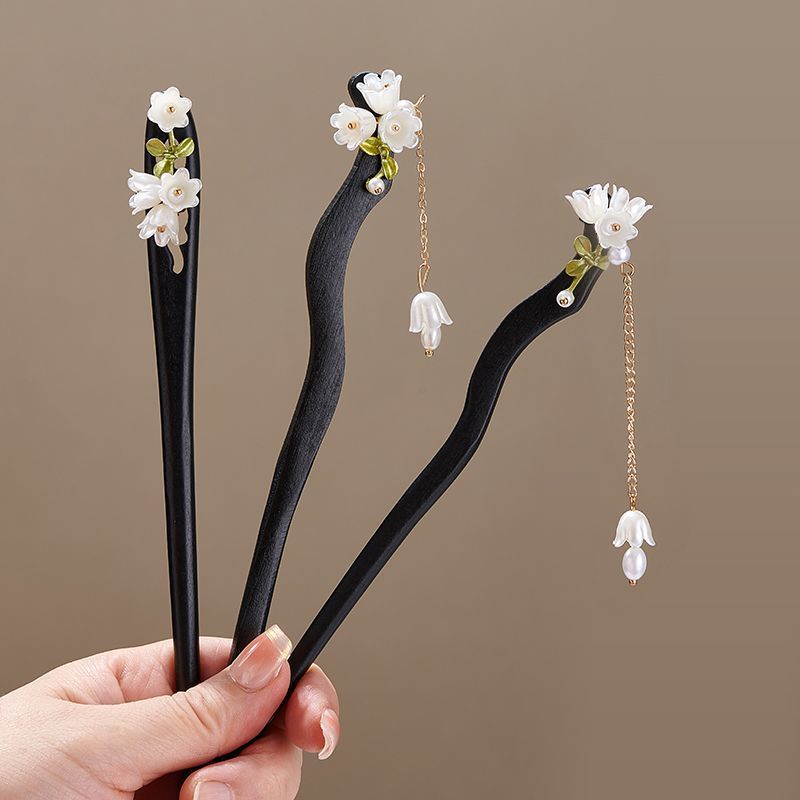 Wooden Flower Hairpin Vintage  - Young Women'S Accessories recension och pris
