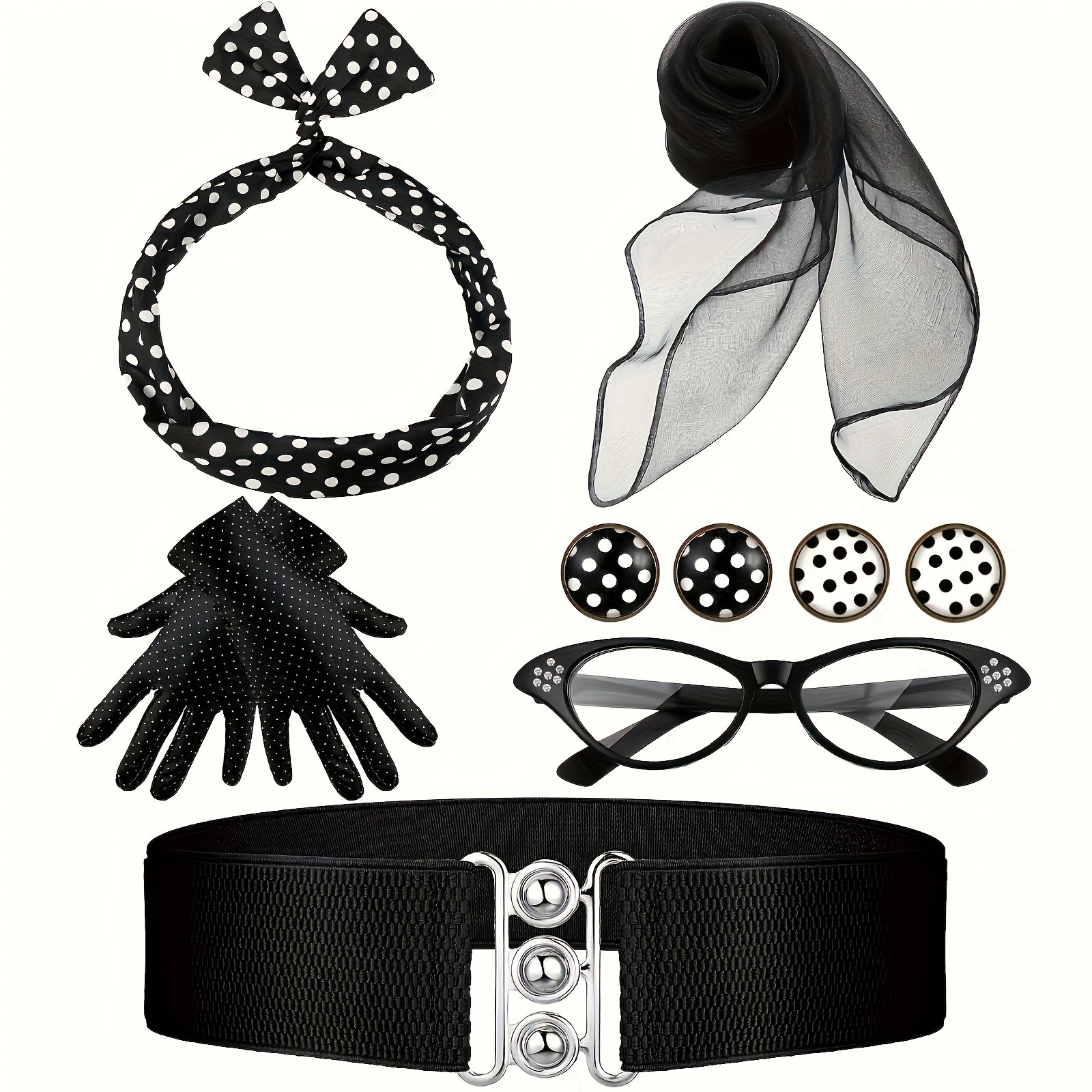 50s 80s Disco Party Costume Ac - Women'S Accessories In The 1950S recension och pris