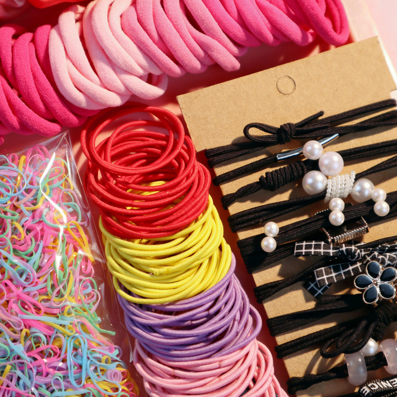 1Set Multicolour Hair Accessor - Scrunchie Satin Set recension och pris