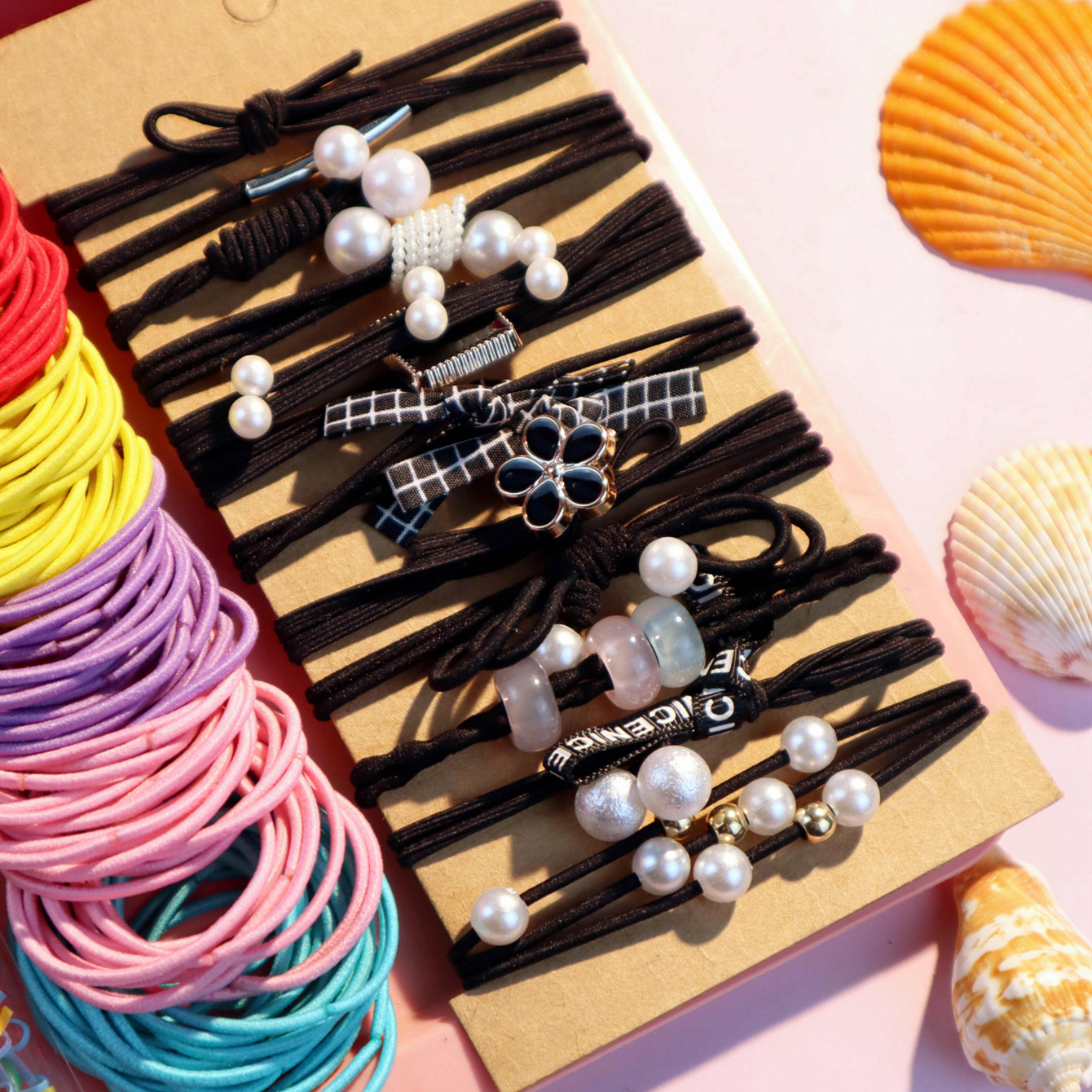 1Set Multicolour Hair Accessor - Scrunchie Satin Set recension och pris