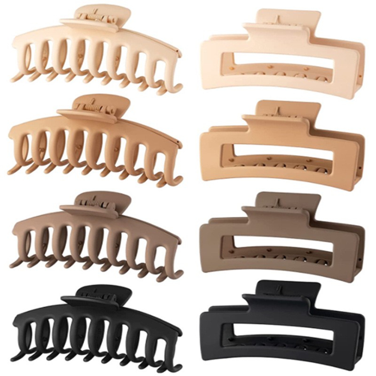Black Hair Clips for Women - 8 - Hair Claw Clip Set recension och pris