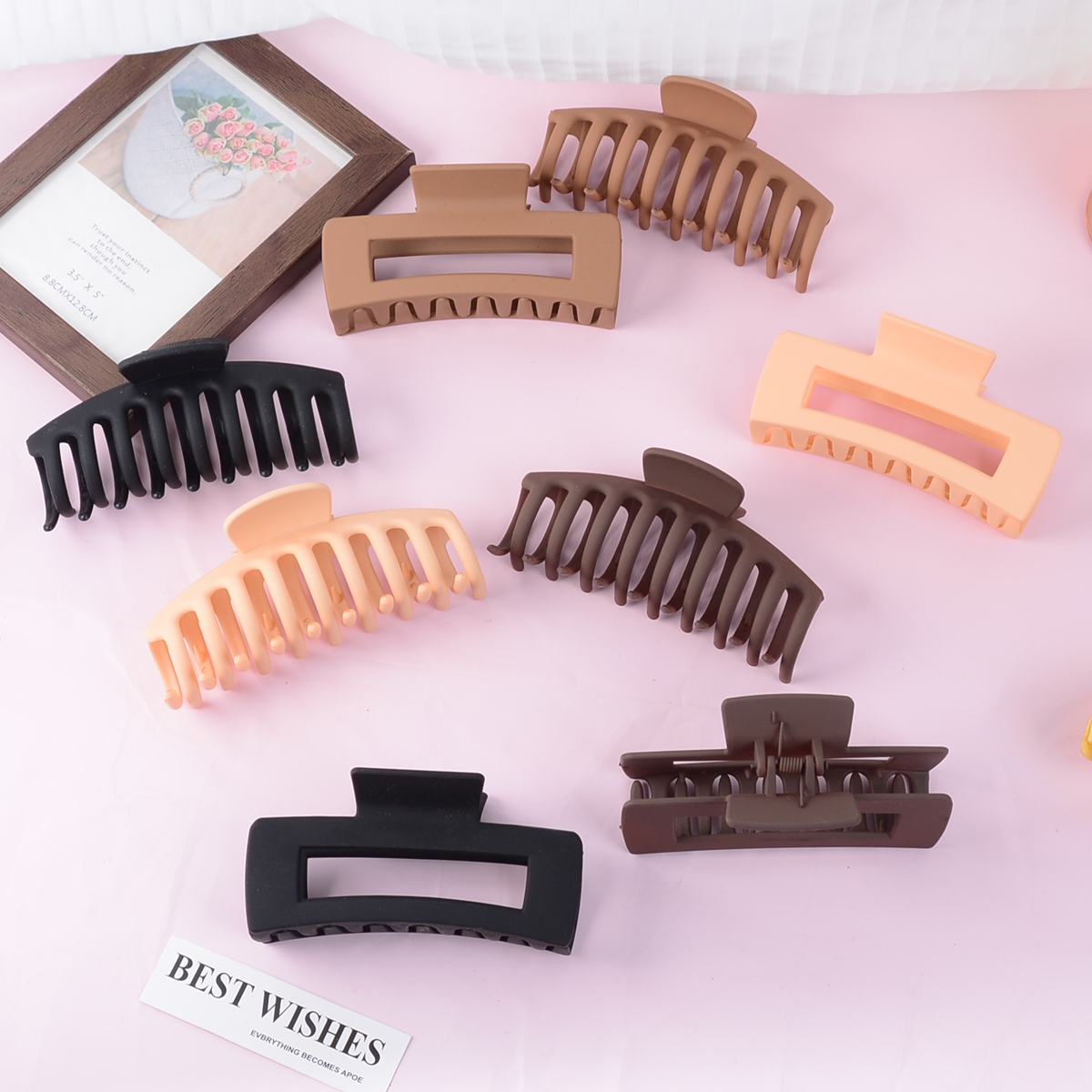 Black Hair Clips for Women - 8 - Hair Claw Clip Set recension och pris