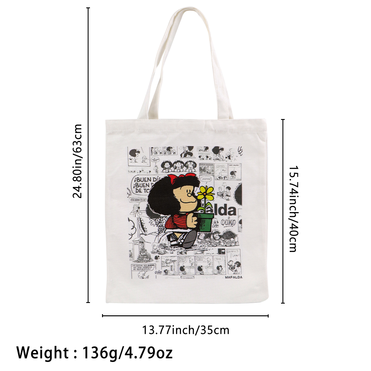 Fashion Canvas Tote Bag Women  - Women Accessories Trendy recension och pris