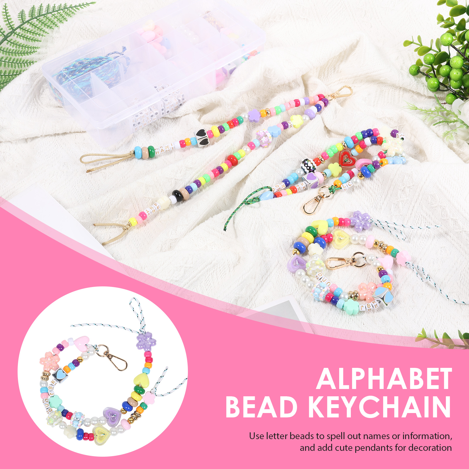 421PCS Beaded Keychain Making  - Women'S Key Accessories recension och pris