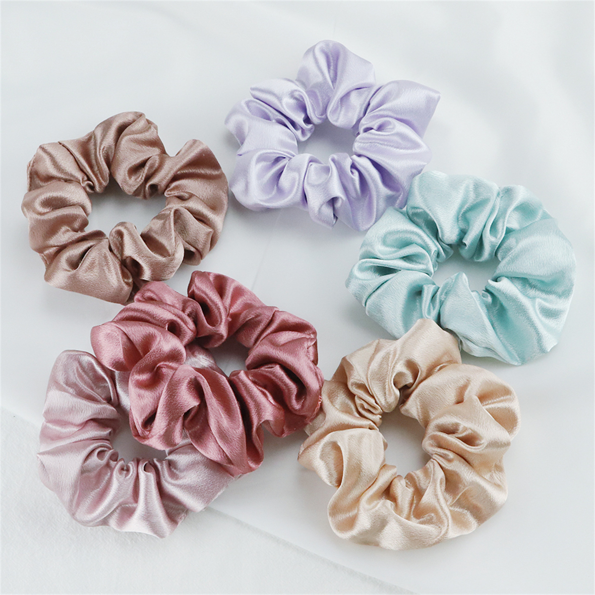 5pcs/set Satin Large Scrunchie - Scrunchie Satin Set recension och pris
