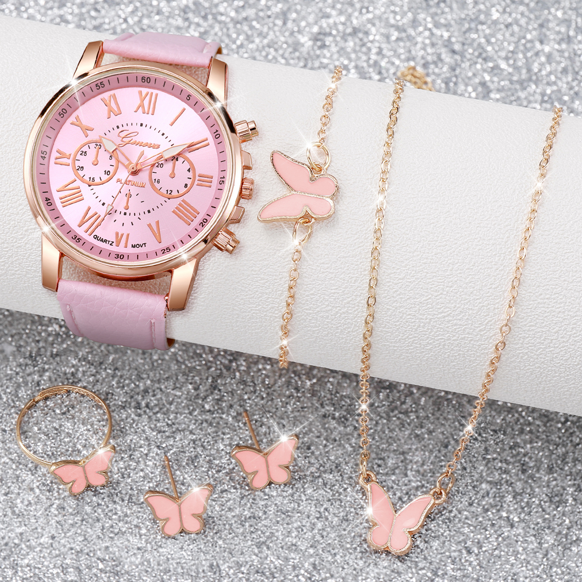 6PCS/Set Fashion Women Watches - Women Accessories Gift Box recension och pris