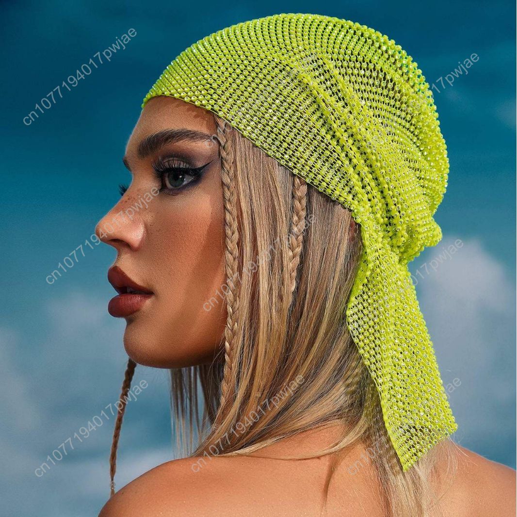 Rhinestone Fishnet Beanie — St - Women Accessories Trendy recension och pris