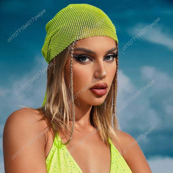 Rhinestone Fishnet Beanie — St - Women Accessories Trendy recension och pris