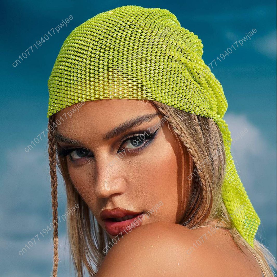 Rhinestone Fishnet Beanie — St - Women Accessories Trendy recension och pris