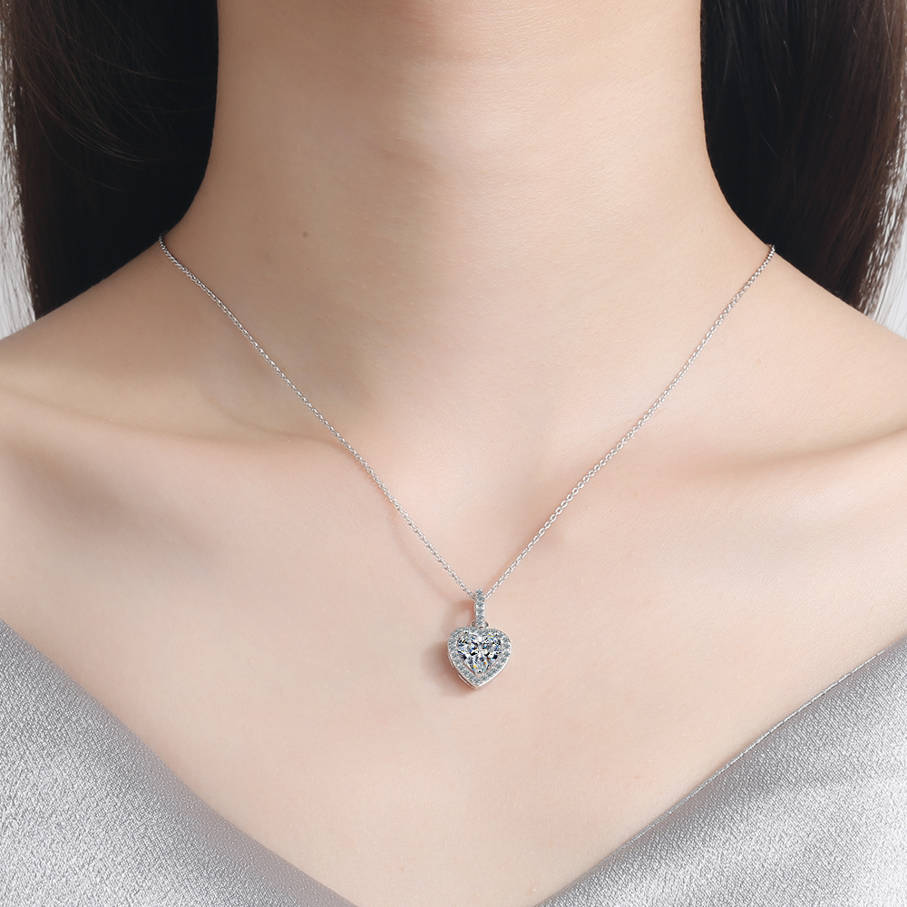 Top Quality 925 Sterling Silve - Charm Necklace Dainty recension och pris