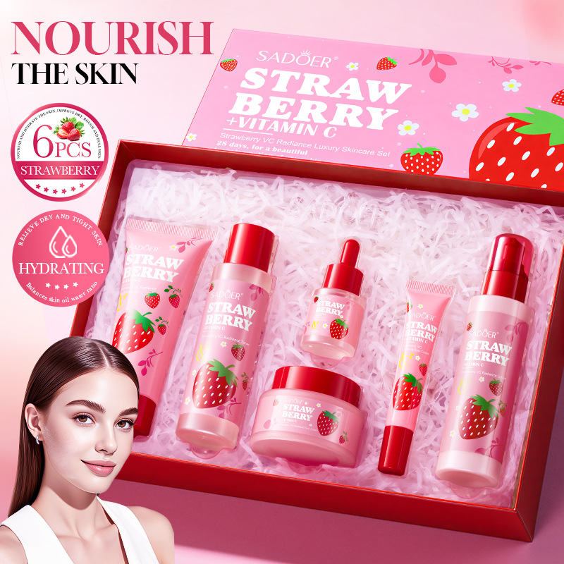6pcs/Set Strawberry VC Care Se - Women Accessories Gift Box recension och pris