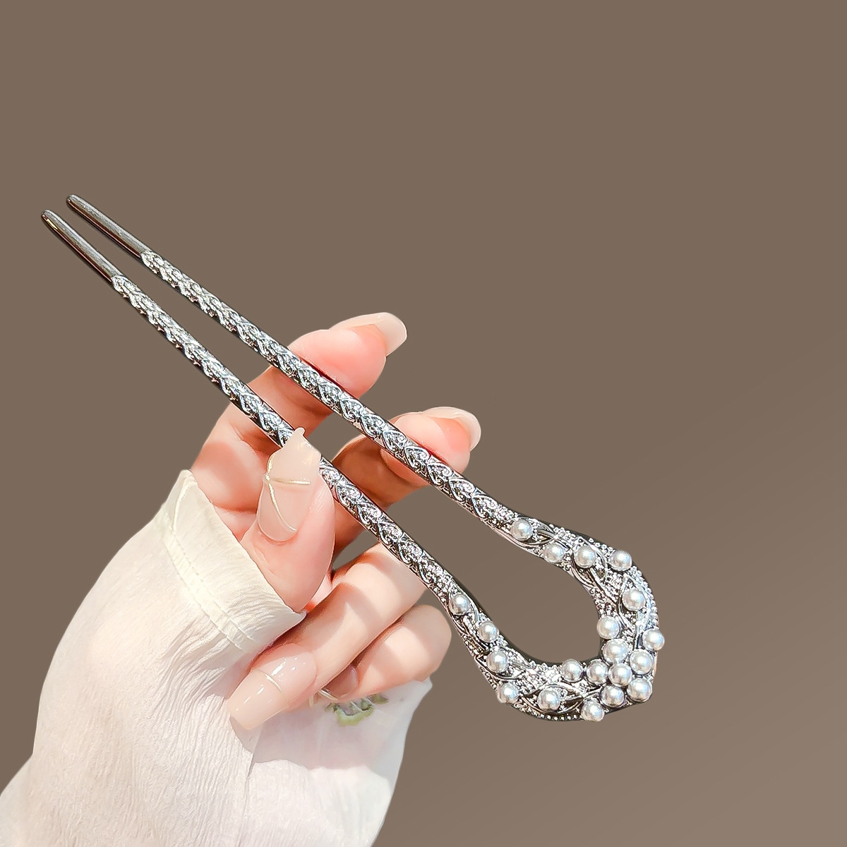 New Pearl U Shaped Hairpin For - Young Women'S Accessories recension och pris