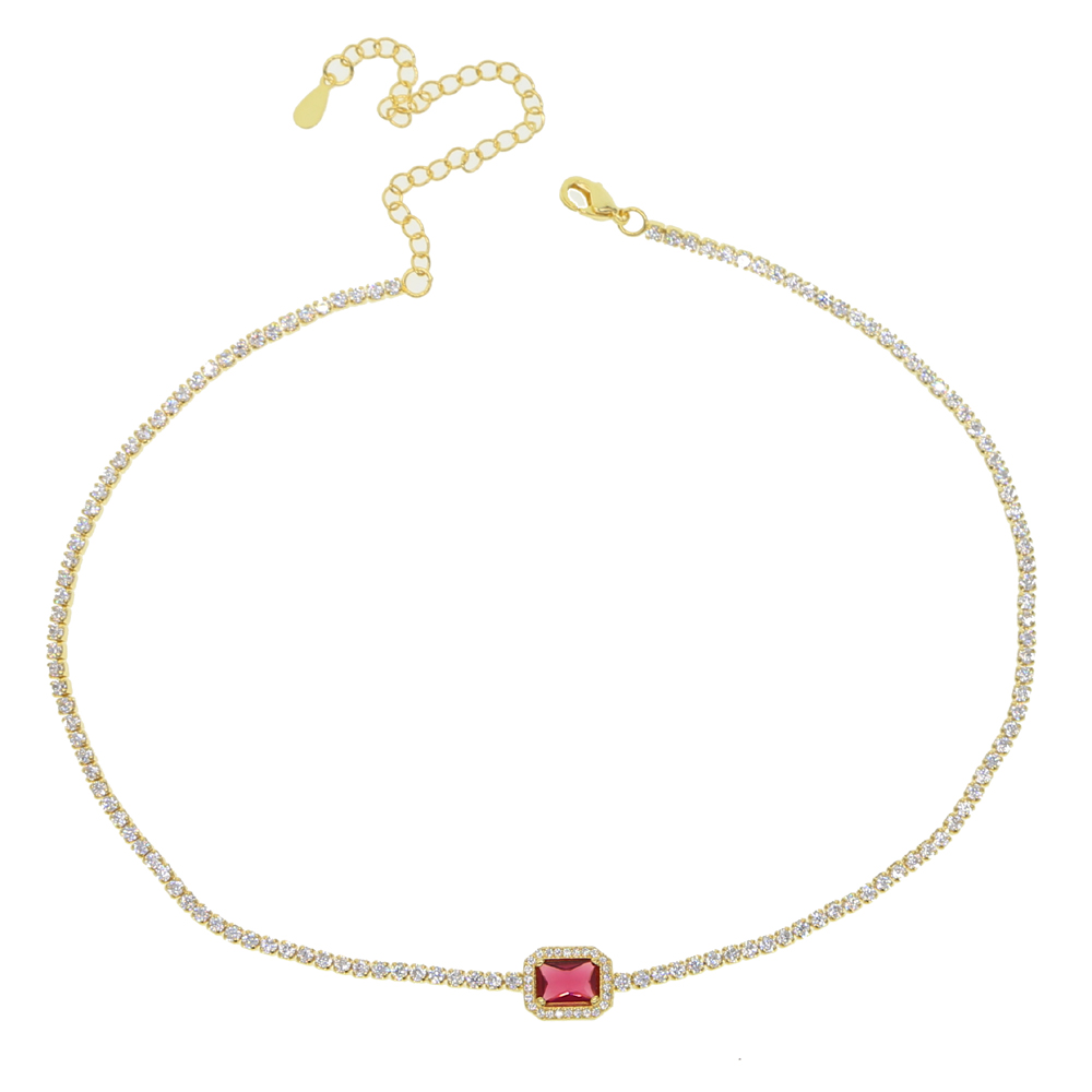 New Tiny Micro Pave Rainbow Cz - Charm Necklace Dainty recension och pris