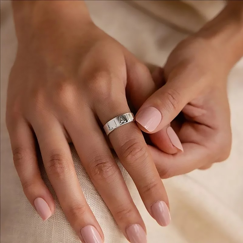 Personalized Name Ring for Men - Wrap Ring Gold recension och pris