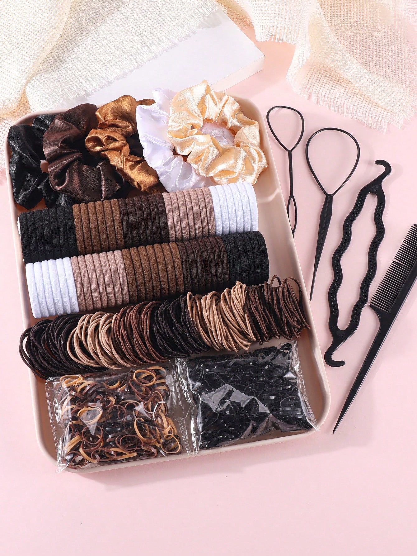 1109 Pcs Girls Hair Accessorie - Scrunchie Satin Set recension och pris